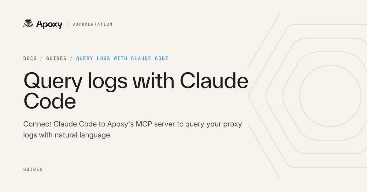 Query logs with Claude Code — Apoxy Docs