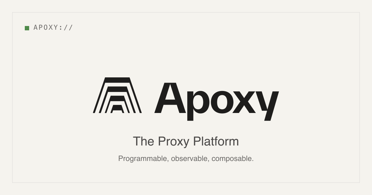 Apoxy — Networking for Operators and Agents